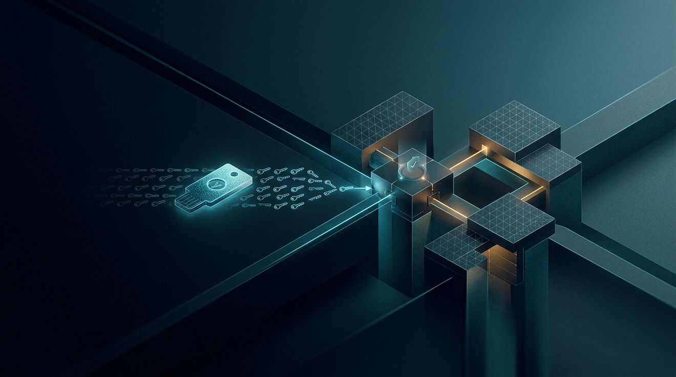 API gateway verifying hardware-signed cryptographic assertions before routing sensitive administrative requests