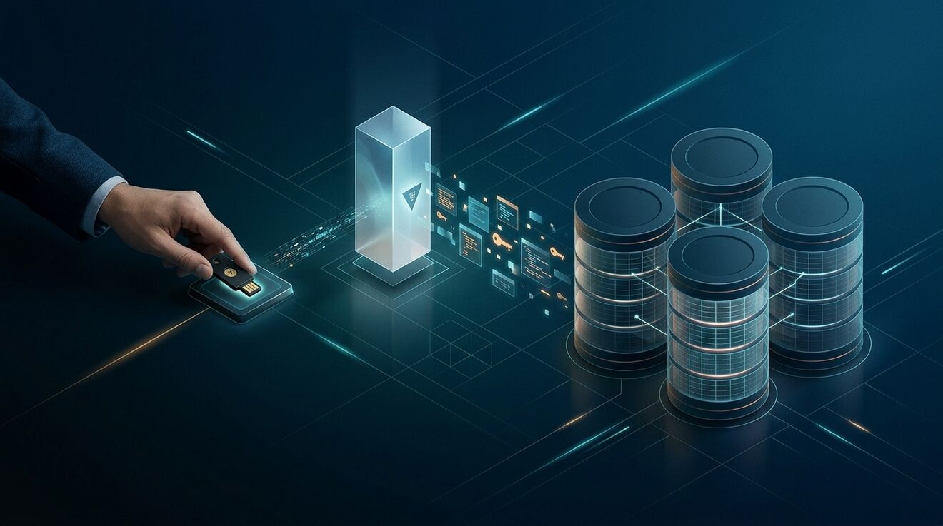 Dynamic database user provisioning engine generating ephemeral single-use database credentials via hardware token