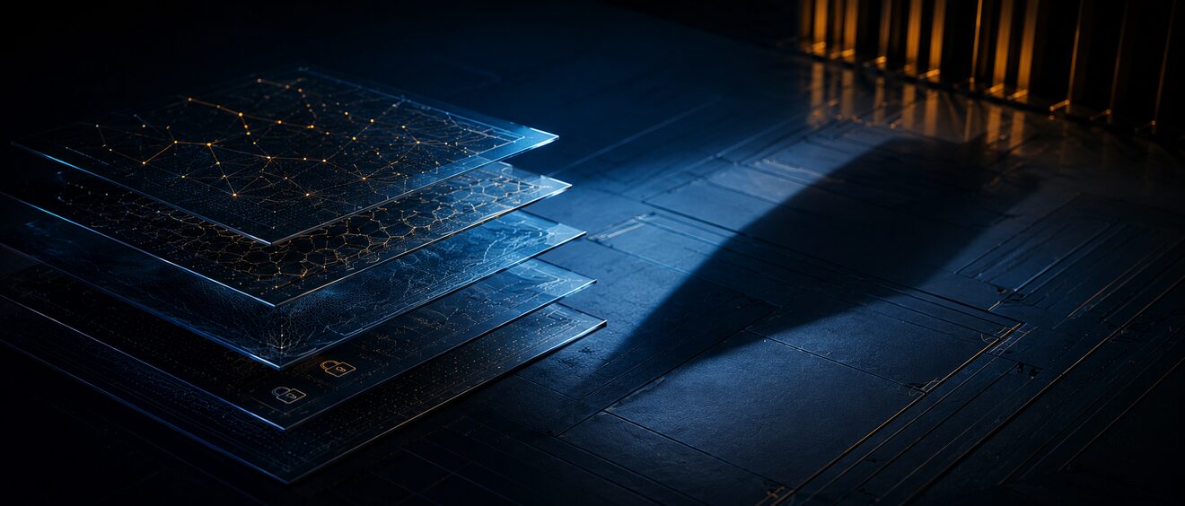 Four defensive layers casting a single shadow